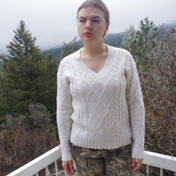 Ladies Cable Knit U.S Polo Assn. Sweater - Picture 3 of 6